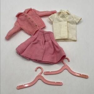 Vintage 1963 Skipper Doll School Days Fashion Set Retro VTG Mattel With Hangers
